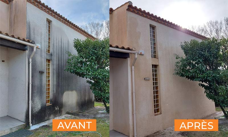 Travaux de toiture et façade : Nettoyage basse pression et le démoussage par pulvérisation de toiture biodégradable et la résine hydrofuge toiture. Travaux de couverture, réparation de toiture et de zinguerie : gouttière, bande de rive, solin. Ravalement peinture façade : Nettoyage et démoussage, peinture et imperméabilisation hydrofuge façade. Nettoyage des extérieurs : Nettoyage basse pression de vos pavés, dallages, murets, terrasse … sur Montpellier dans l’Hérault (34)
